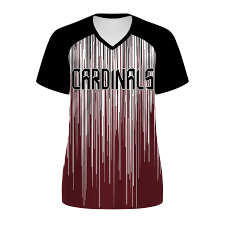 Holloway Ladies Freestyle Semi-Sublimated Raglan Tee-Black