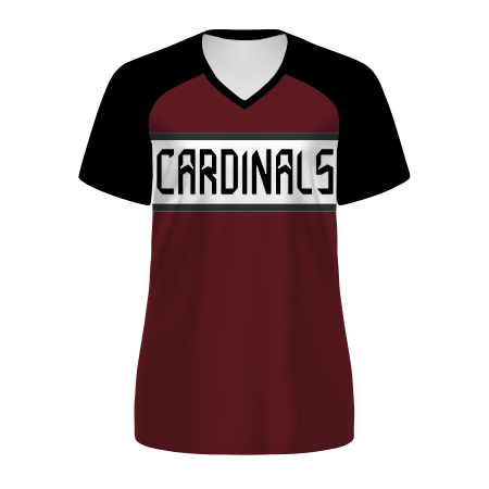 Holloway Ladies Freestyle Semi-Sublimated Raglan Tee-Black