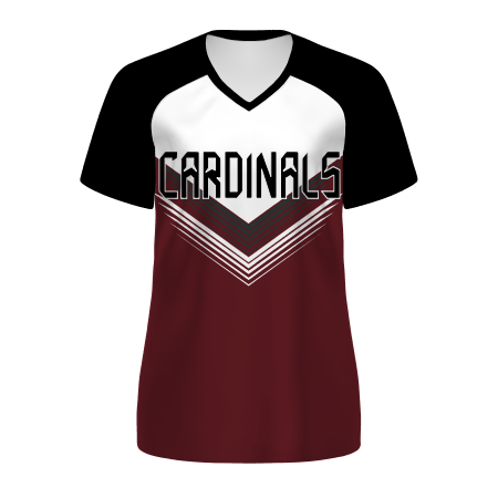 Holloway Ladies Freestyle Semi-Sublimated Raglan Tee-Black