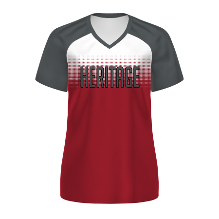 Holloway Ladies Freestyle Semi-Sublimated Raglan Tee-Graphite