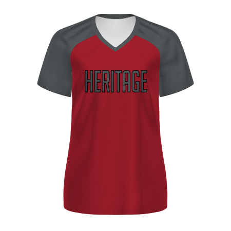 Holloway Ladies Freestyle Semi-Sublimated Raglan Tee-Graphite