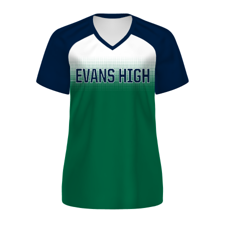 Holloway Ladies Freestyle Semi-Sublimated Raglan Tee-Navy