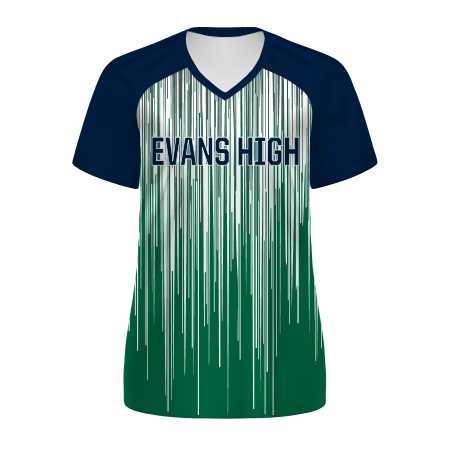 Holloway Ladies Freestyle Semi-Sublimated Raglan Tee-Navy