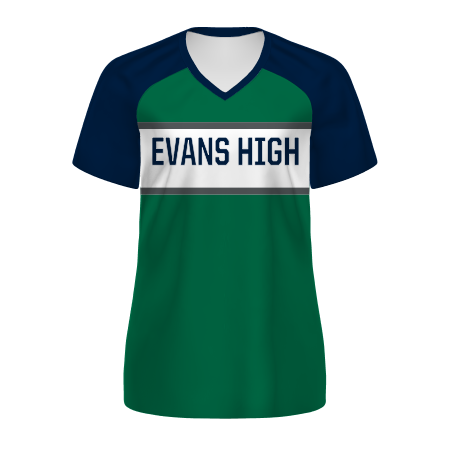 Holloway Ladies Freestyle Semi-Sublimated Raglan Tee-Navy