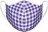 Athletic Knit Reusable Sublimated Fabric Face Mask (AKFM-1107), Color 'Purple And White Gingham'