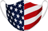 Athletic Knit Reusable Sublimated Fabric Face Mask (AKFM-1120), Color 'Stars And Stripes'