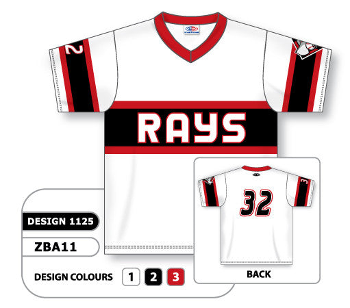 Athletic Knit Custom Sublimated V-Neck Softball Jersey Design 1125 (ZSB11-1125)