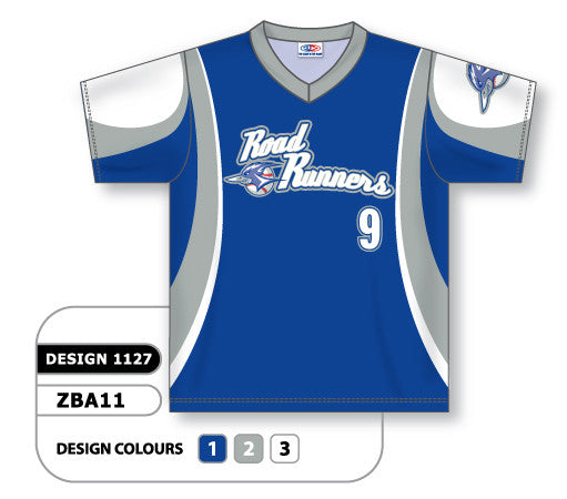 Athletic Knit Custom Sublimated V-Neck Baseball Jersey Design 1127 (ZBA11-1127)