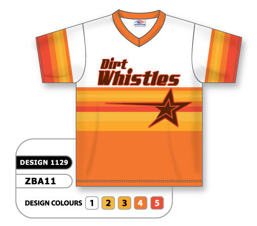 Athletic Knit Custom Sublimated V-Neck Softball Jersey Design 1129 (ZSB11-1129)