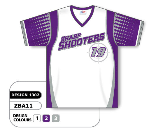 Athletic Knit Custom Sublimated V-Neck Softball Jersey Design 1302 (ZSB11-1302)