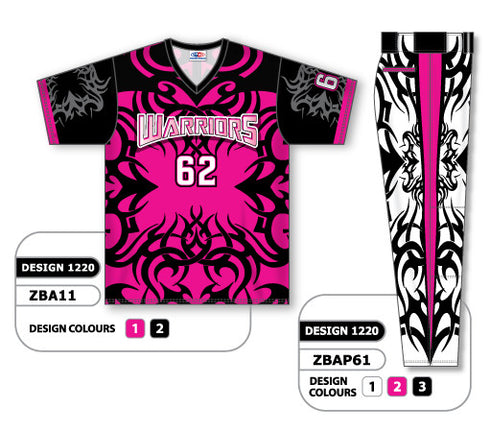 Athletic Knit Custom Sublimated Matching Softball Uniform Set Design 1220 (ZSB11S-1220)