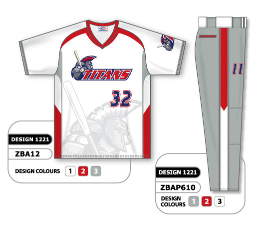 Athletic Knit Custom Sublimated Matching Softball Uniform Set Design 1221 (ZSB12S-1221)
