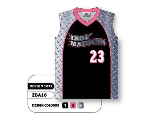 Athletic Knit Custom Sublimated Ladies Sleeveless V-Neck Softball Jersey Design 1019 (ZBA16-1019)