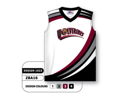 Athletic Knit Custom Sublimated Ladies Sleeveless V-Neck Softball Jersey Design 1023 (ZBA16-1023)