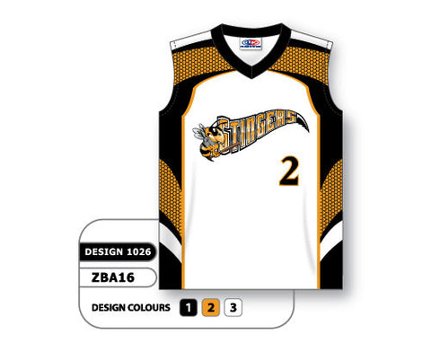 Athletic Knit Custom Sublimated Ladies Sleeveless V-Neck Softball Jersey Design 1026 (ZBA16-1026)