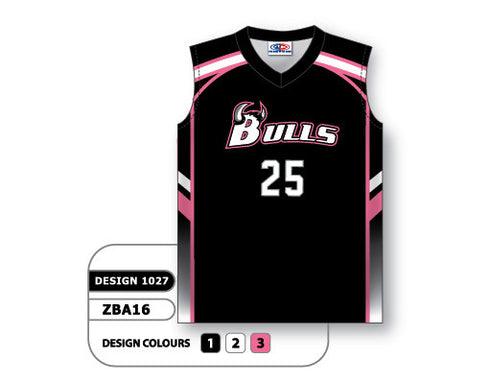 Athletic Knit Custom Sublimated Ladies Sleeveless V-Neck Softball Jersey Design 1027 (ZBA16-1027)