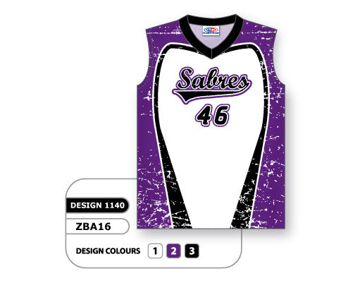 Athletic Knit Custom Sublimated Ladies Sleeveless V-Neck Softball Jersey Design 1140 (ZBA16-1140)