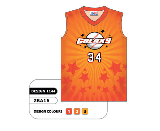 Athletic Knit Custom Sublimated Ladies Sleeveless V-Neck Softball Jersey Design 1144 (ZBA16-1144)