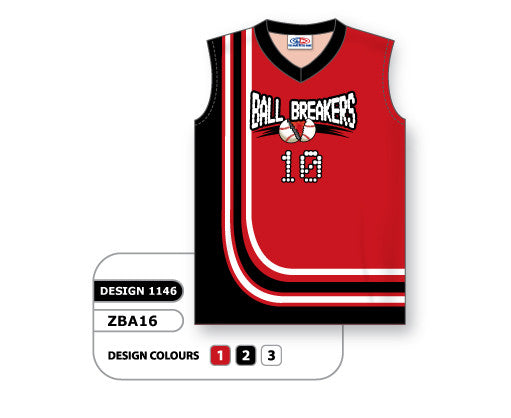 Athletic Knit Custom Sublimated Ladies Sleeveless V-Neck Softball Jersey Design 1146 (ZBA16-1146)