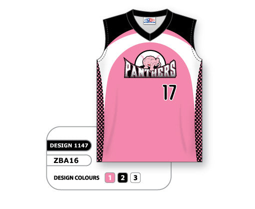 Athletic Knit Custom Sublimated Ladies Sleeveless V-Neck Softball Jersey Design 1147 (ZBA16-1147)