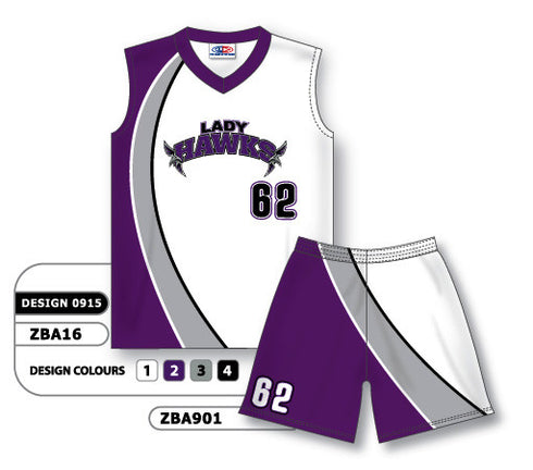 Athletic Knit Custom Sublimated Ladies Sleeveless V-Neck Softball Uniform Set Design 0915 (ZBA16S-0915)