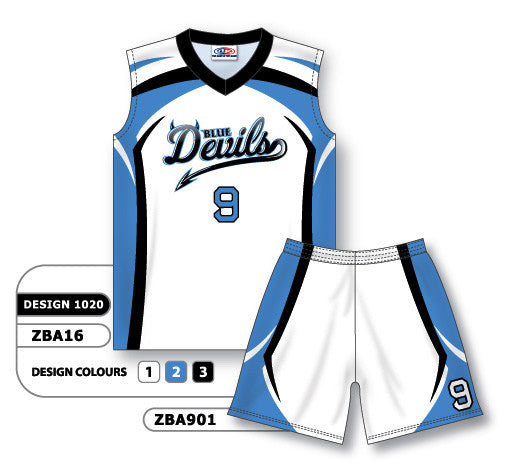 Athletic Knit Custom Sublimated Ladies Sleeveless V-Neck Softball Uniform Set Design 1020 (ZBA16S-1020)