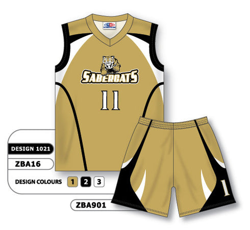 Athletic Knit Custom Sublimated Ladies Sleeveless V-Neck Softball Uniform Set Design 1021 (ZBA16S-1021)