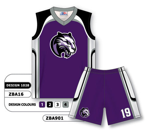 Athletic Knit Custom Sublimated Ladies Sleeveless V-Neck Softball Uniform Set Design 1028 (ZBA16S-1028)