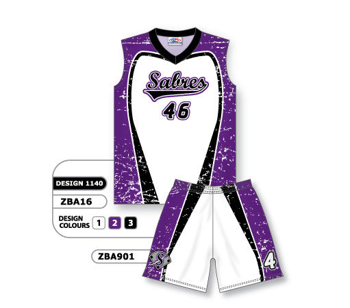 Athletic Knit Custom Sublimated Ladies Sleeveless V-Neck Softball Uniform Set Design 1140 (ZBA16S-1140)