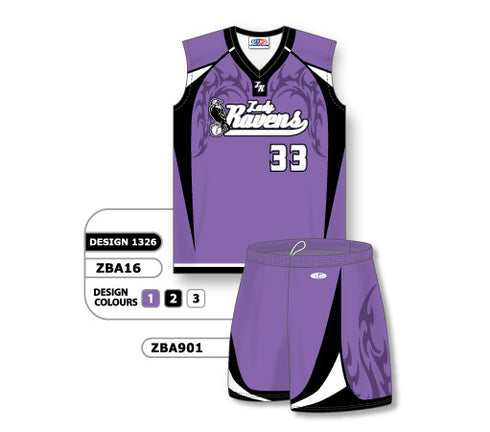 Athletic Knit Custom Sublimated Ladies Sleeveless V-Neck Softball Uniform Set Design 1326 (ZBA16S-1326)