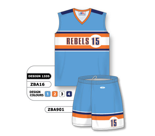 Athletic Knit Custom Sublimated Ladies Sleeveless V-Neck Softball Uniform Set Design 1335 (ZBA16S-1335)