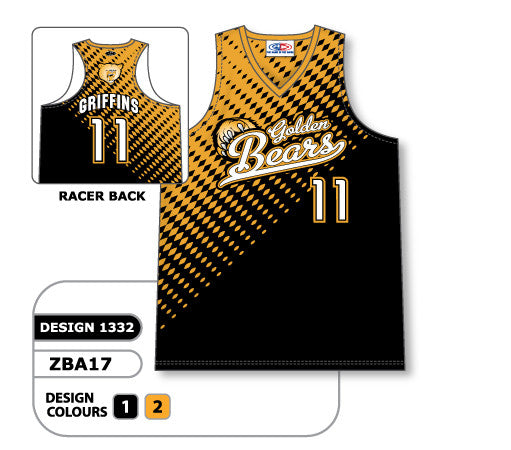 Athletic Knit Custom Sublimated Ladies V-Neck Racerback Softball Jersey Design 1332 (ZBA17-1332)