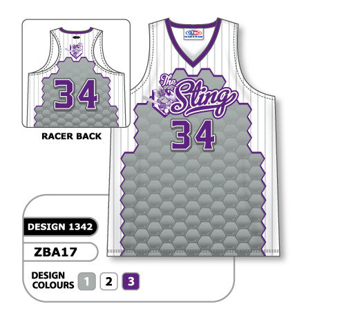 Athletic Knit Custom Sublimated Ladies V-Neck Racerback Softball Jersey Design 1342 (ZBA17-1342)