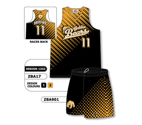 Athletic Knit Custom Sublimated Ladies V-Neck Racerback Softball Uniform Set Design 1332 (ZBA17S-1332)