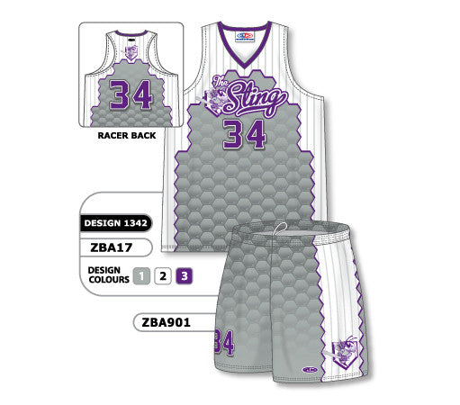 Athletic Knit Custom Sublimated Ladies V-Neck Racerback Softball Uniform Set Design 1342 (ZBA17S-1342)