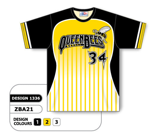 Athletic Knit Custom Sublimated Ladies Short Sleeve V-Neck Softball Jersey Design 1336 (ZBA21-1336)