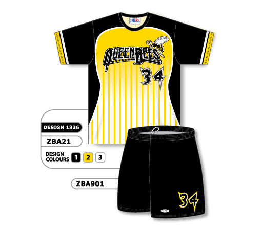Athletic Knit Custom Sublimated Ladies Short Sleeve Crew Neck Softball Uniform Set Design 1336 (ZBA21S-1336)