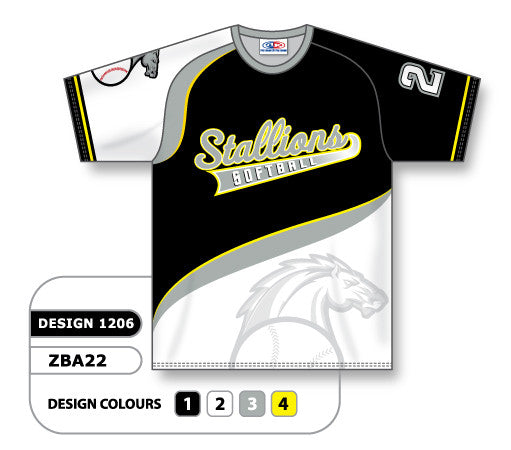 Athletic Knit Custom Sublimated Crew Neck Baseball Jersey Design 1206 | Baseball | Custom Apparel | Sublimated Apparel | Jerseys L