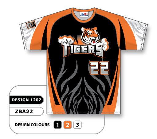 Athletic Knit Custom Sublimated Crew Neck Baseball Jersey Design 1207 (ZBA22-1207)