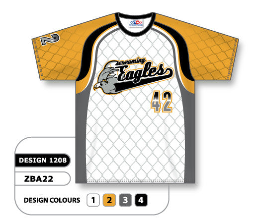 Athletic Knit Custom Sublimated Crew Neck Baseball Jersey Design 1208 (ZBA22-1208)