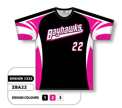 Athletic Knit Custom Sublimated Ladies Short Sleeve Crew Neck Softball Jersey Design 1322 (ZBA22-1322)