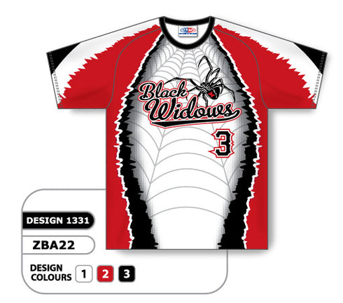 Athletic Knit Custom Sublimated Ladies Short Sleeve Crew Neck Softball Jersey Design 1331 (ZBA22-1331)