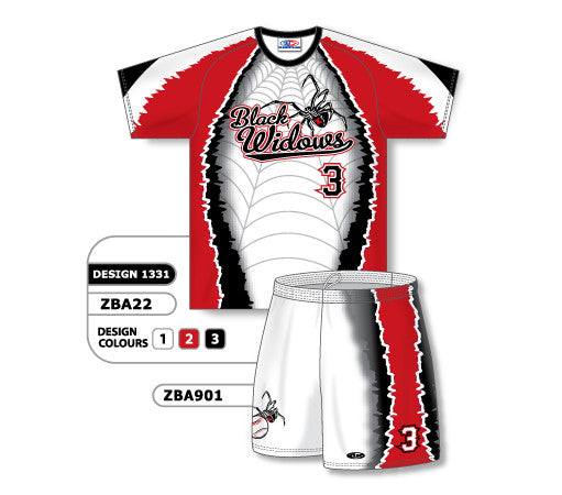 Athletic Knit Custom Sublimated Ladies Short Sleeve Crew Neck Softball Uniform Set Design 1331 (ZBA22S-1331)