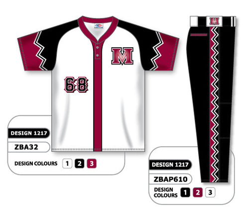 Athletic Knit Custom Sublimated Matching Softball Uniform Set Design 1217 (ZSB32S-1217)