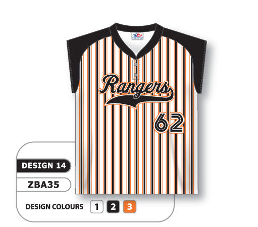 Athletic Knit Custom Sublimated Two-Button Cap Sleeve Softball Jersey Design 0914 (ZSB35-0914)