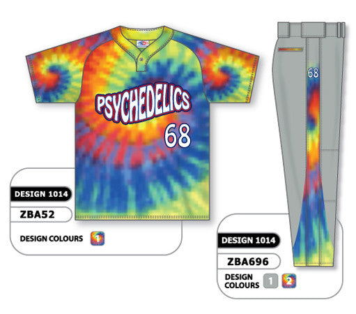 Athletic Knit Custom Sublimated Matching Baseball Uniform Set Design 1014 (ZBA52S-1014)