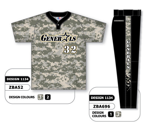 Athletic Knit Custom Sublimated Matching Softball Uniform Set Design 1134 (ZSB52S-1134)