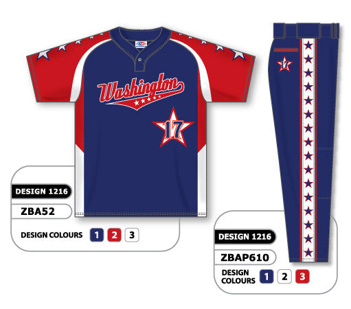 Athletic Knit Custom Sublimated Matching Softball Uniform Set Design 1216 (ZSB52S-1216)