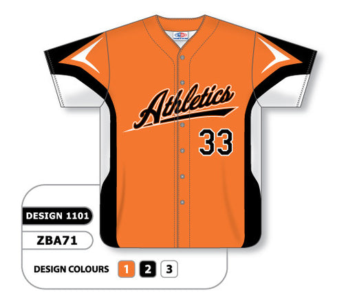 Athletic Knit Custom Sublimated Full Button Softball Jersey Design 1101 (ZSB71-1101)