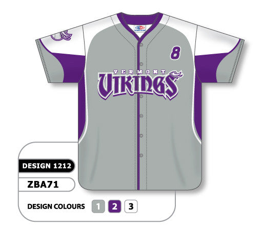 Athletic Knit Custom Sublimated Full Button Softball Jersey Design 1212 (ZSB71-1212)